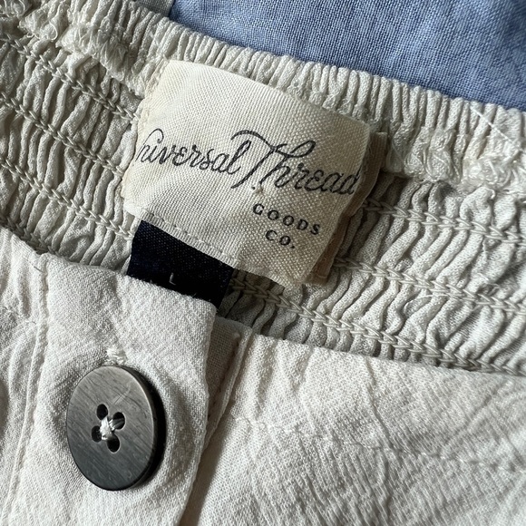 Universal Thread Womens White Flutter Sleeve Minimalist Boho Peasant Top Large - Picture 3 of 7